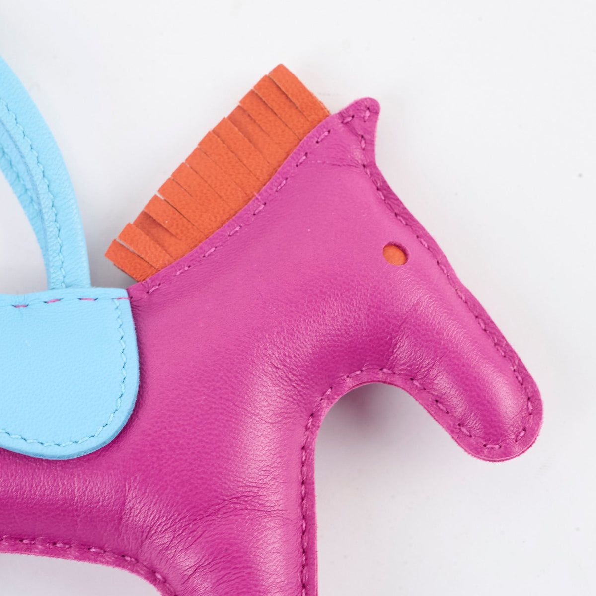 Hermes Rodeo MM Rose Purpre/Cornaline/Celeste Charm - photo 4