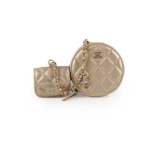 Chanel Gold Coin Pouch/Airpod Case Charm - photo 1