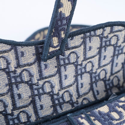 Dior Medium Saddle Bag Blue Oblique with Strap - photo 5