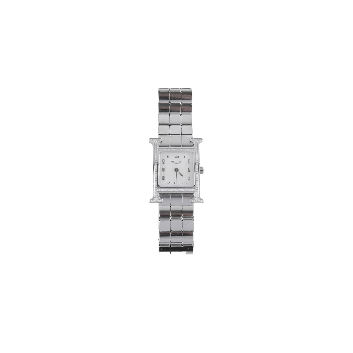 Hermes H Heure Watch Small Model MOP Dial Steel Strap - photo 1