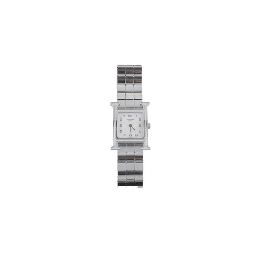 Hermes H Heure Watch Small Model MOP Dial Steel Strap - photo 1