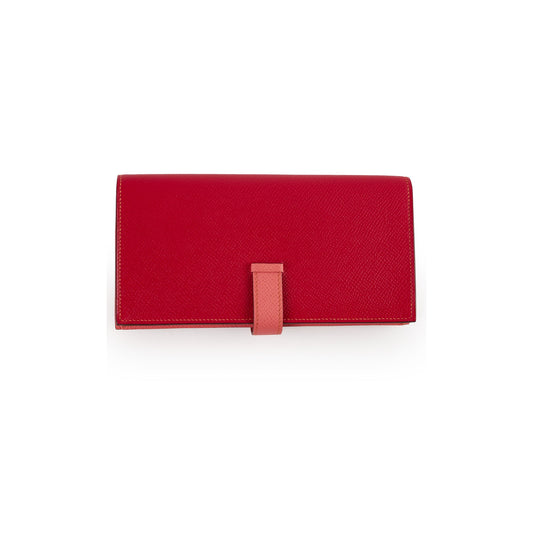 Hermes Bearn Wallet Epsom Rouge Casaque/Flamingo - Stamp Square Q - photo 1