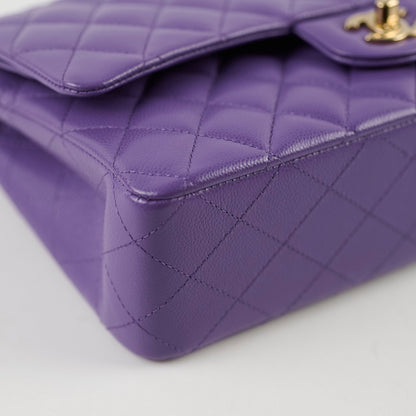 Chanel Medium Classic Flap Caviar Purple - photo 12