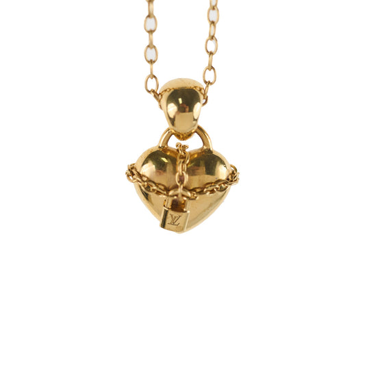 Louis Vuitton Heart Lock Pendant Gold Costume Jewellery - photo 1