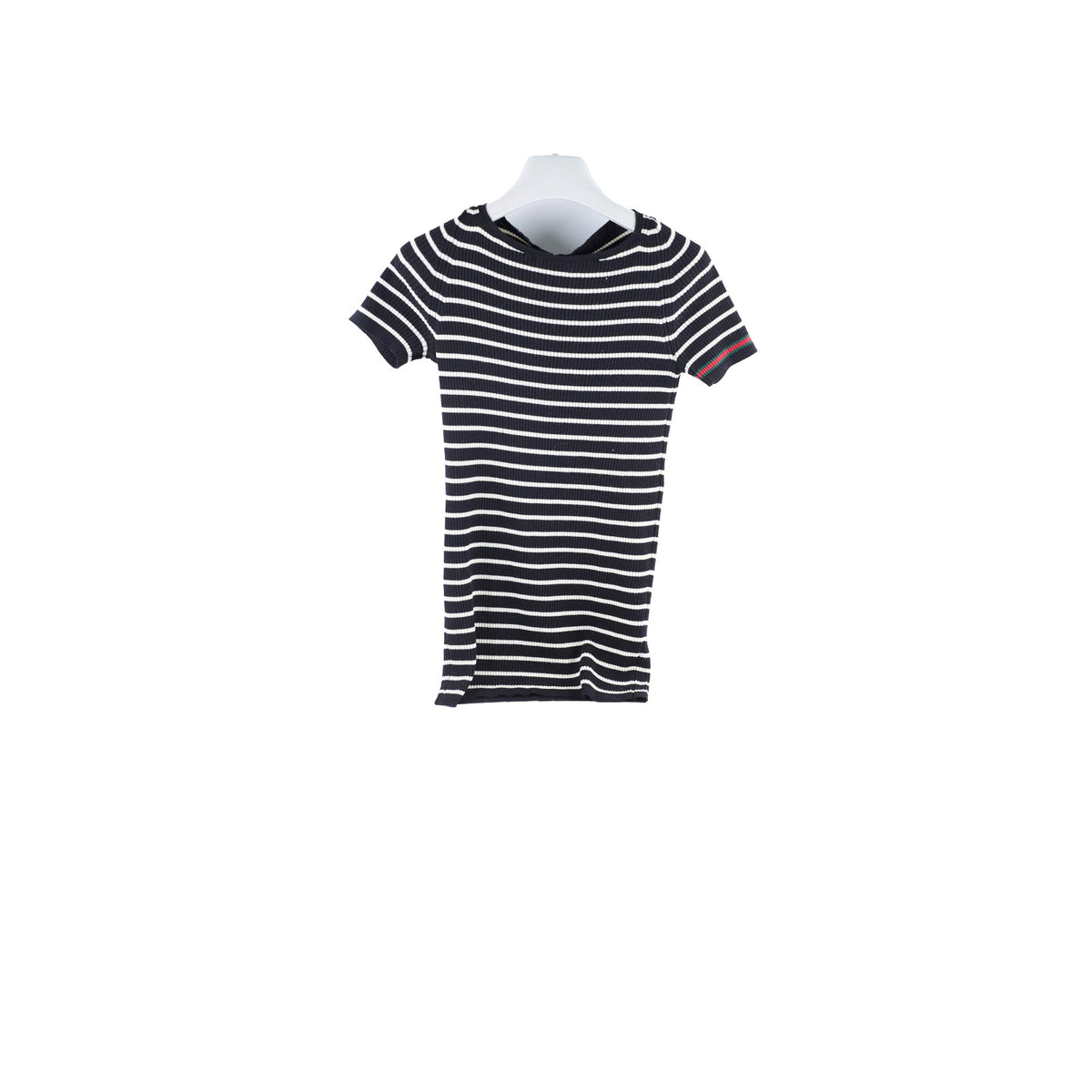 Gucci Striped Short Sleeve Wool Top - Size L - photo 1