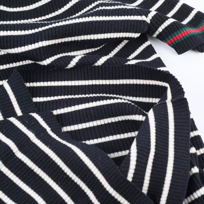 Gucci Striped Short Sleeve Wool Top - Size L - photo 8