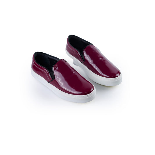 Celine Burgundy Slip On Leather Loafers size 37 - photo 1