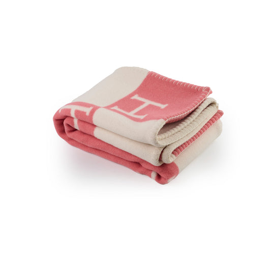 Hermes Avalon Baby Blanket Pink White - photo 1