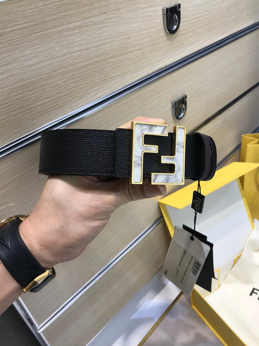 Fendi Reversible FF Buckle Belt Black Saffiano and Brown Leather 38mm - photo 1