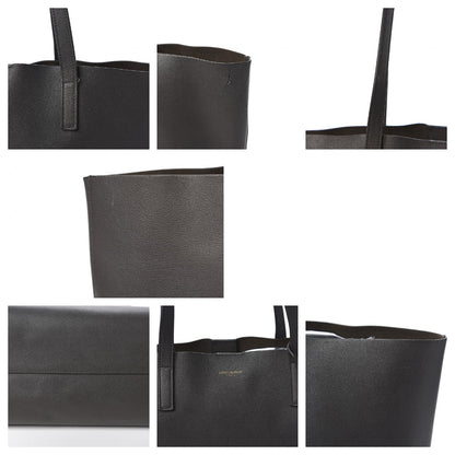 Saint Laurent Shopping Calfskin Large Dark Grey Leather Tote - photo 12