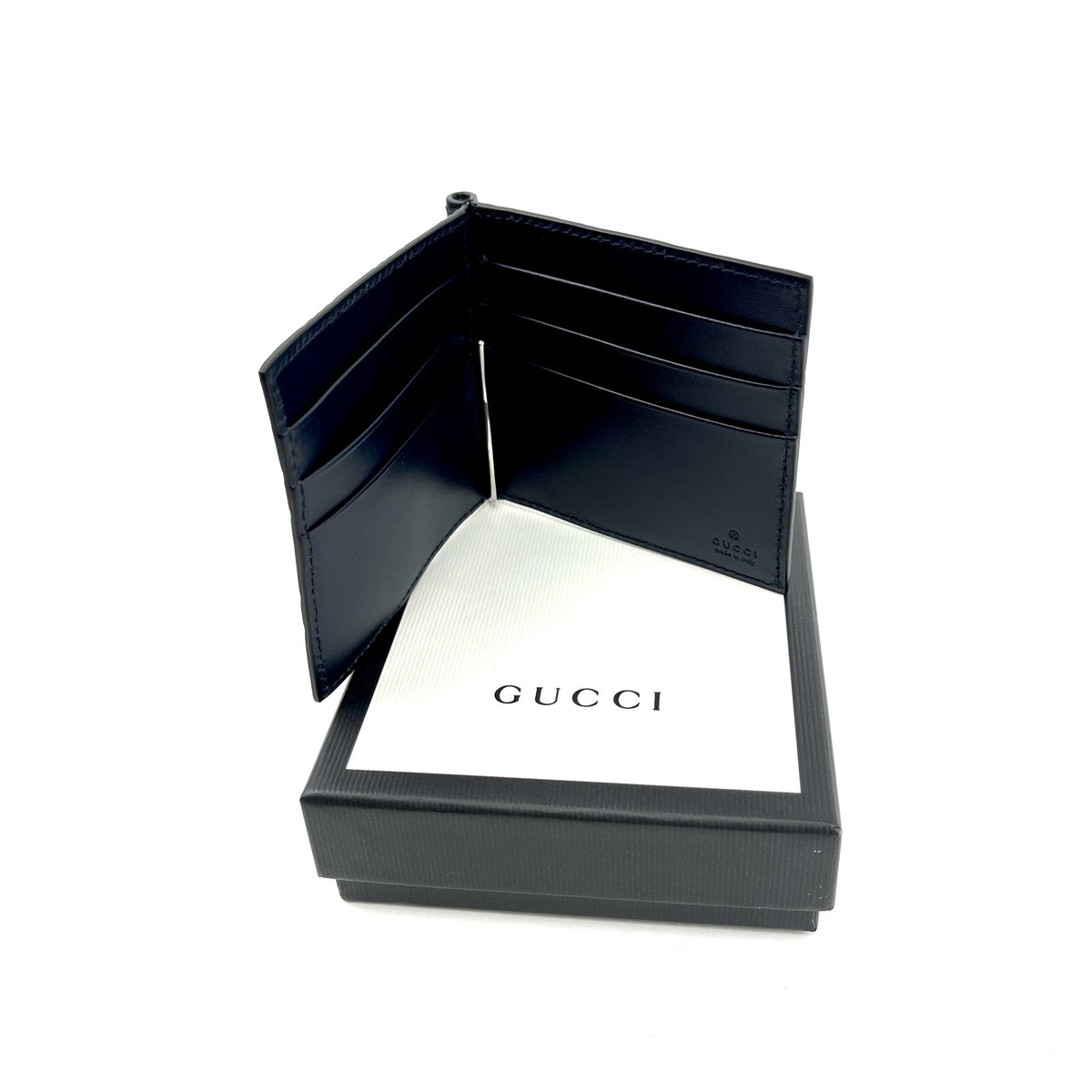 Gucci Signature Leather Clip Wallet - photo 4