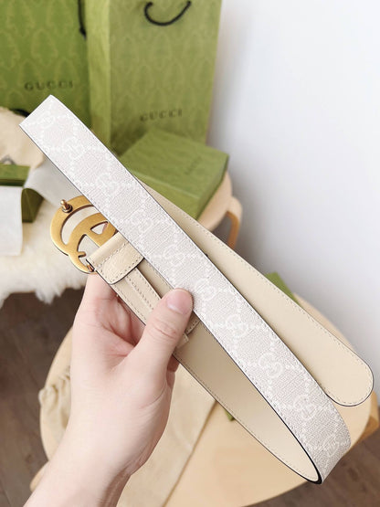 Gucci GG Marmont Reversible Belt GG Supreme Canvas and Beige Leather - photo 4