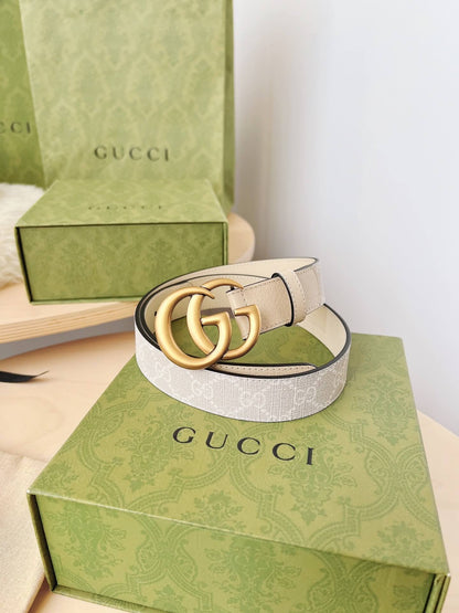 Gucci GG Marmont Reversible Belt GG Supreme Canvas and Beige Leather - photo 9