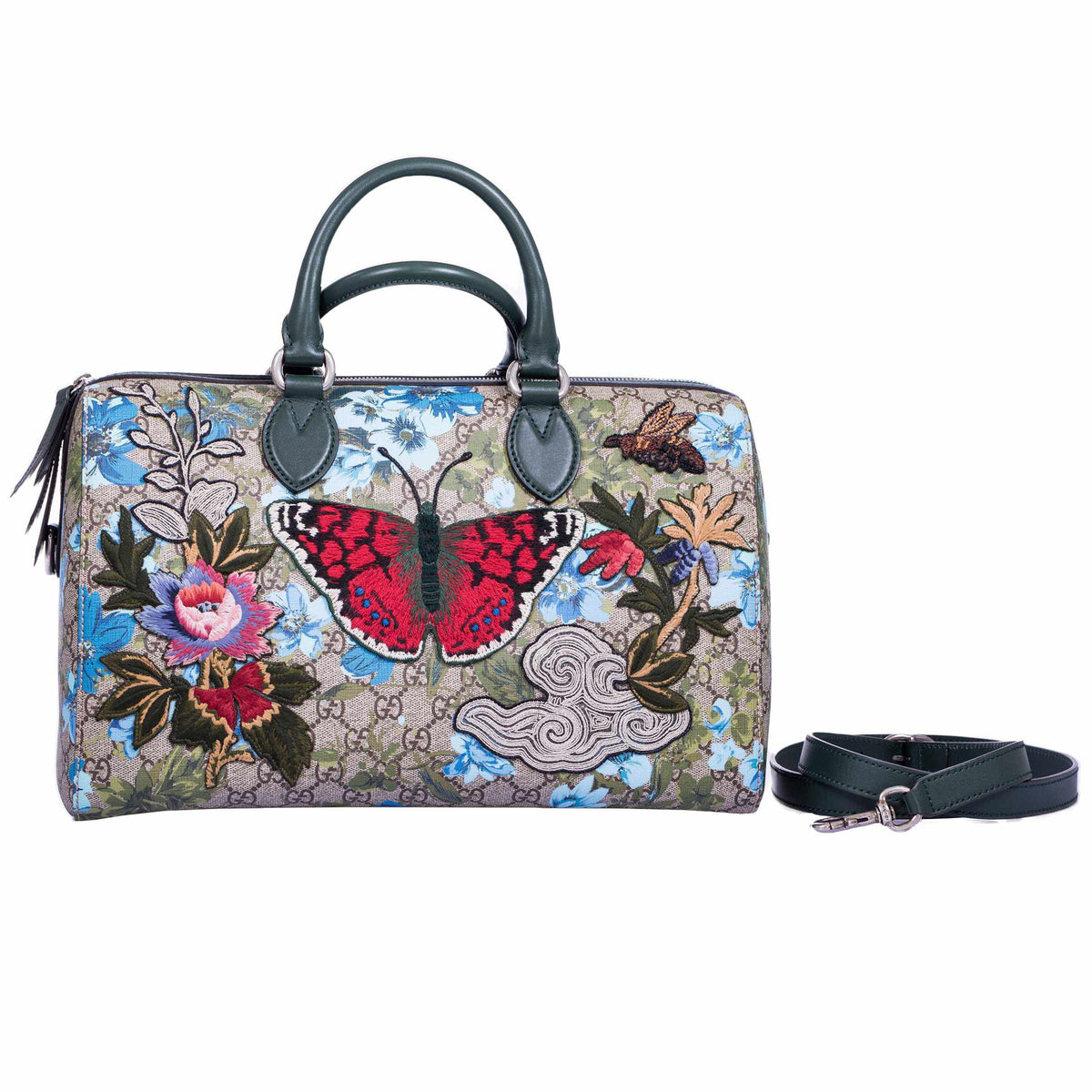 Gucci Linea A Butterfly Embroidered Boston Bag - photo 2