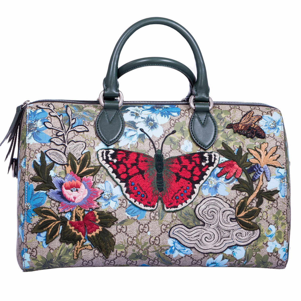 Gucci Linea A Butterfly Embroidered Boston Bag - photo 1