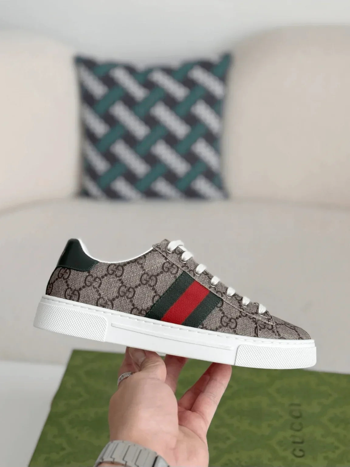Gucci Ace Sneaker - Beige GG Supreme Canvas & Web - photo 9