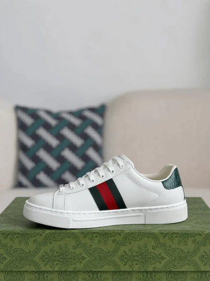 Gucci Ace Sneaker – White Leather with Embroidered Bee - image 3