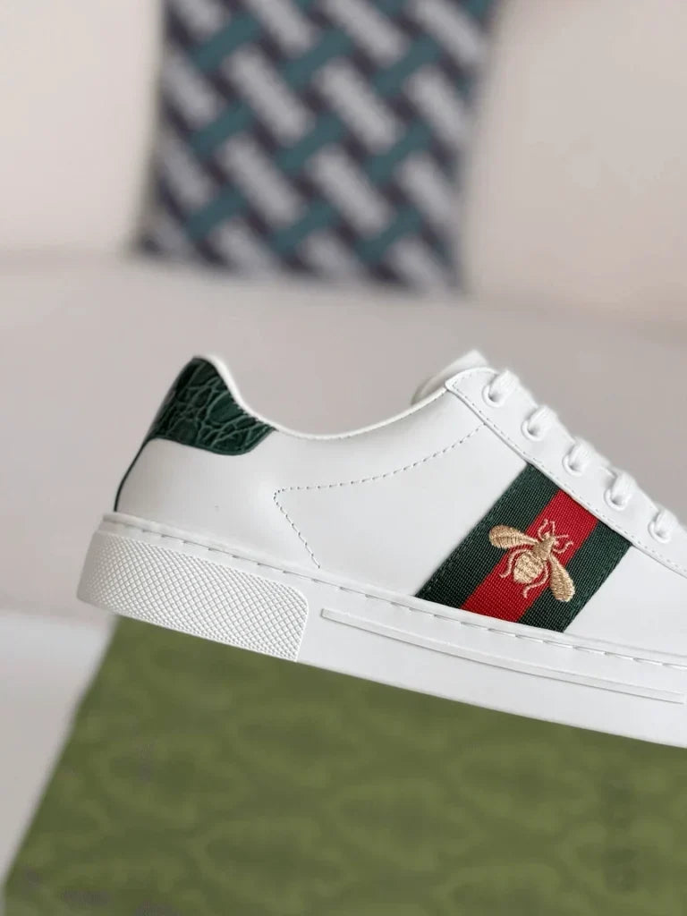 Gucci Ace Sneaker – White Leather with Embroidered Bee - image 9