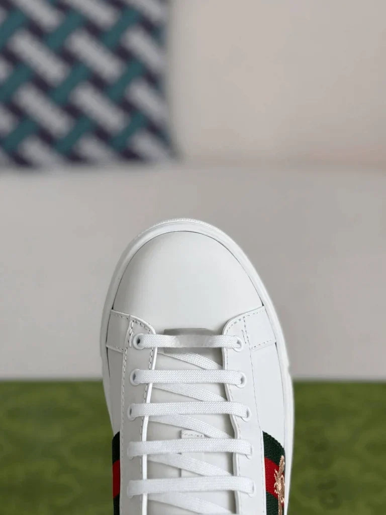 Gucci Ace Sneaker – White Leather with Embroidered Bee - image 6