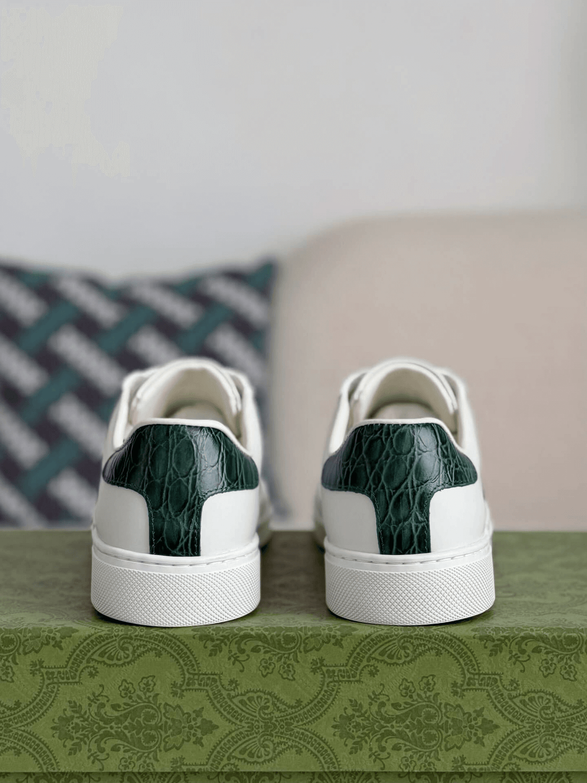 Gucci Ace Sneaker Leather with Web Stripe and Bee Embroidery - image 3