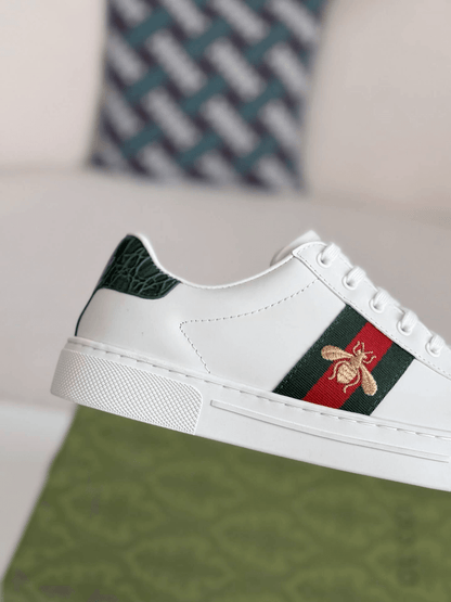 Gucci Ace Sneaker Leather with Web Stripe and Bee Embroidery - image 8