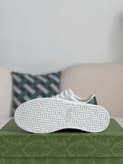 Gucci Ace Sneaker Leather with Web Stripe and Bee Embroidery - image 9