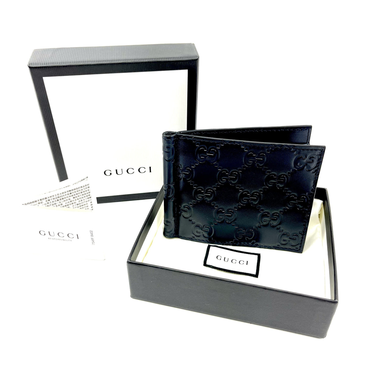 Gucci Signature Leather Clip Wallet - photo 5