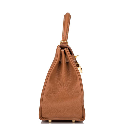 Hermes Gold Togo Retourne Kelly 28cm Gold Hardware - image 2