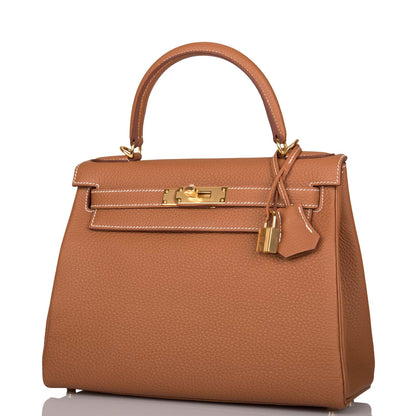 Hermes Gold Togo Retourne Kelly 28cm Gold Hardware - image 4