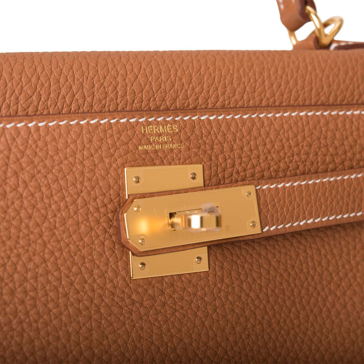 Hermes Gold Togo Retourne Kelly 28cm Gold Hardware - image 6