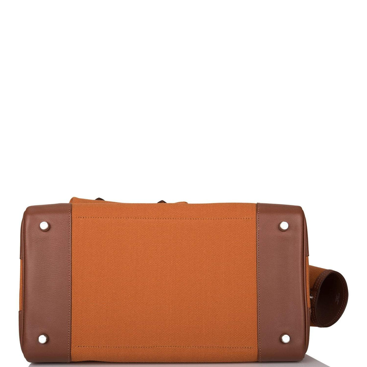 Hermes Marron Inde Swift and Gold Toile Canvas "Cargo" Birkin 35cm Palladium Hardware - image 7