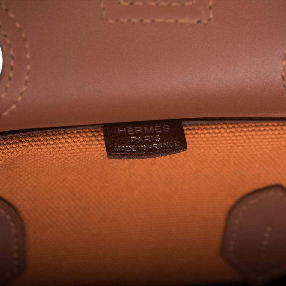 Hermes Marron Inde Swift and Gold Toile Canvas "Cargo" Birkin 35cm Palladium Hardware - image 8