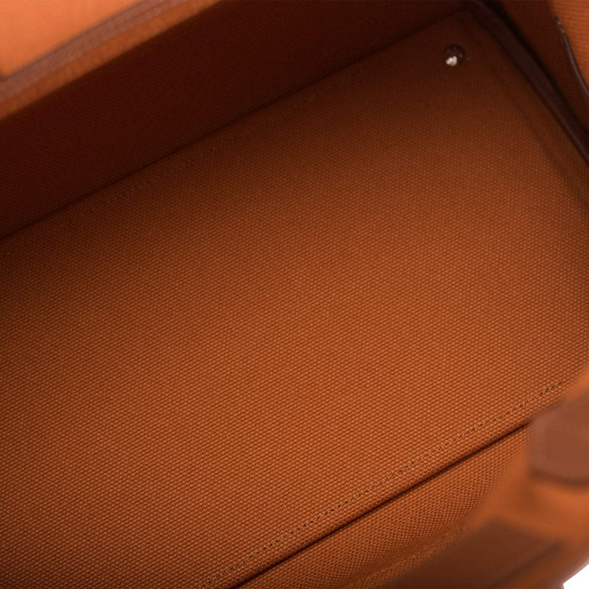 Hermes Marron Inde Swift and Gold Toile Canvas "Cargo" Birkin 35cm Palladium Hardware - image 9
