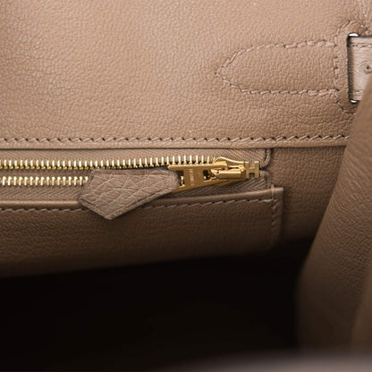 Hermès Gris Asphalte Ostrich Birkin 30cm Gold Hardware - photo 9