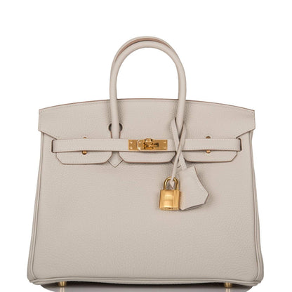 Hermes Birkin 25 Gris Perle Togo Gold Hardware - image 1