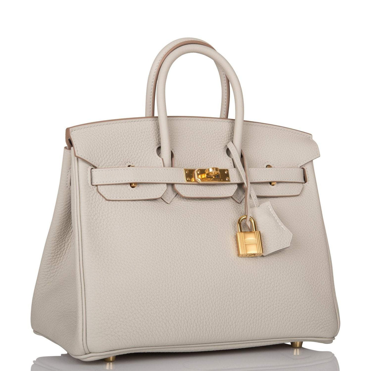 Hermes Birkin 25 Gris Perle Togo Gold Hardware - image 2