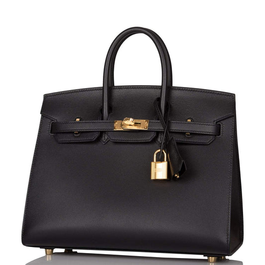 Hermes Black Veau Madame Sellier Birkin 25cm Gold Hardware - image 2