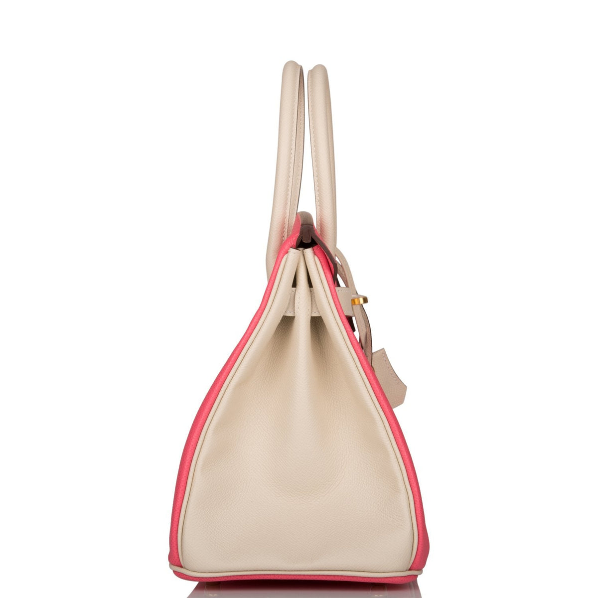 Hermes Birkin 30cm Bi-Color Craie and Rose Azalee Epsom Brushed Gold Hardware - image 3