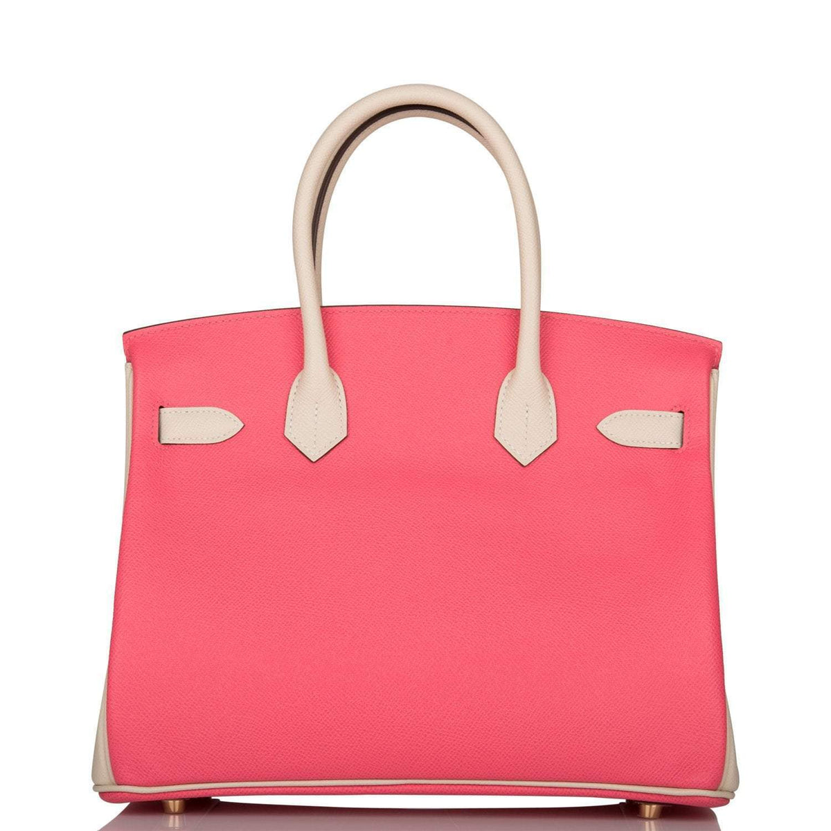 Hermes Birkin 30cm Bi-Color Craie and Rose Azalee Epsom Brushed Gold Hardware - image 4