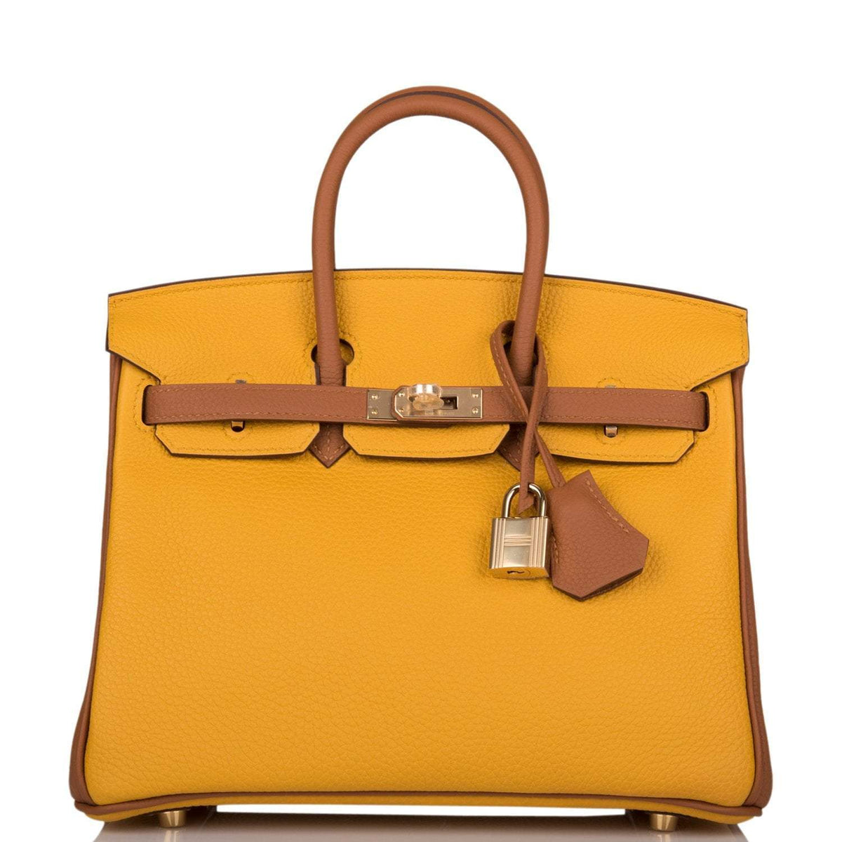 Hermes Birkin 25 Jaune Ambre and Gold Togo Permabrass Hardware - image 1