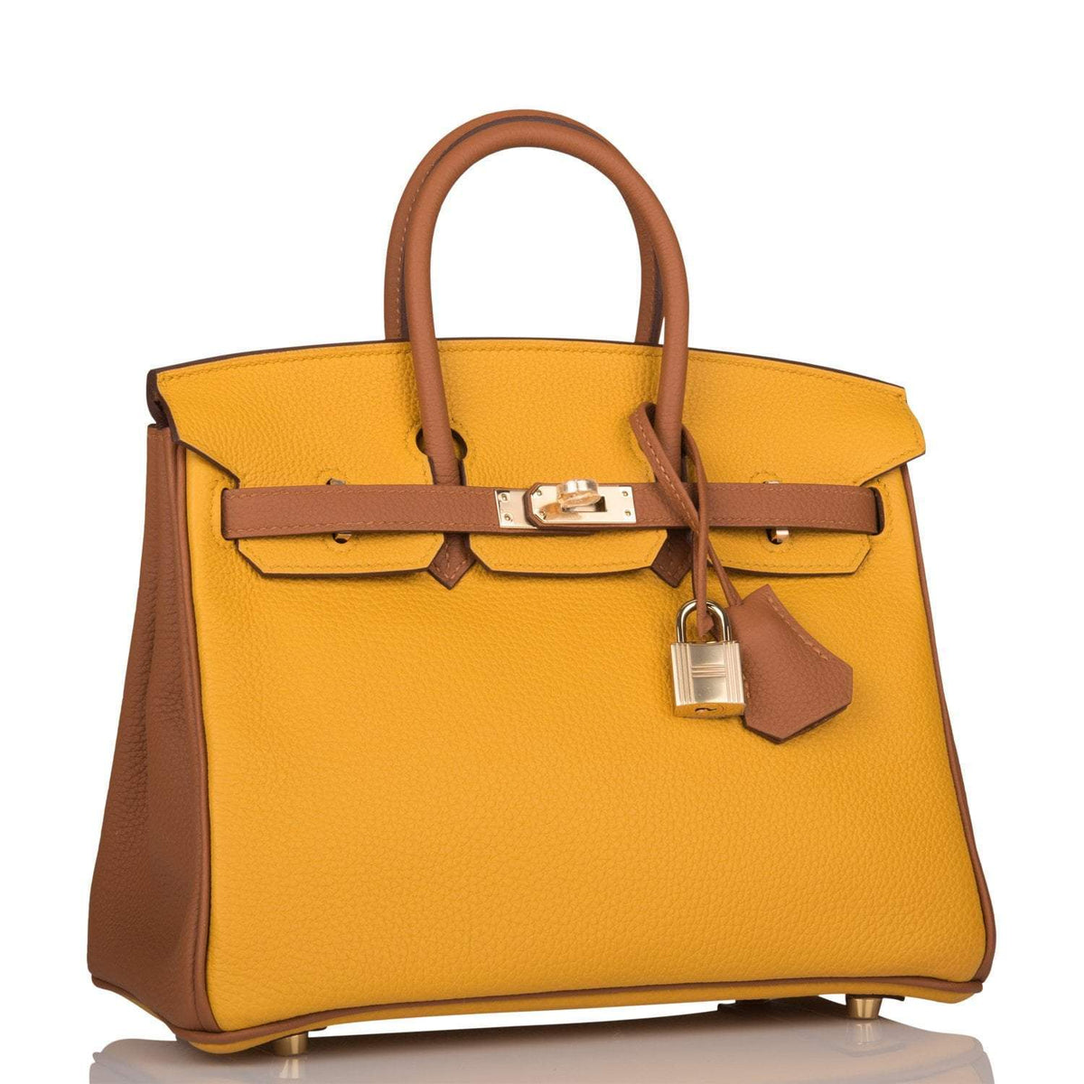 Hermes Birkin 25 Jaune Ambre and Gold Togo Permabrass Hardware - image 2