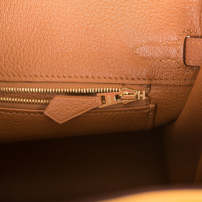 Hermes Birkin 25 Jaune Ambre and Gold Togo Permabrass Hardware - image 9