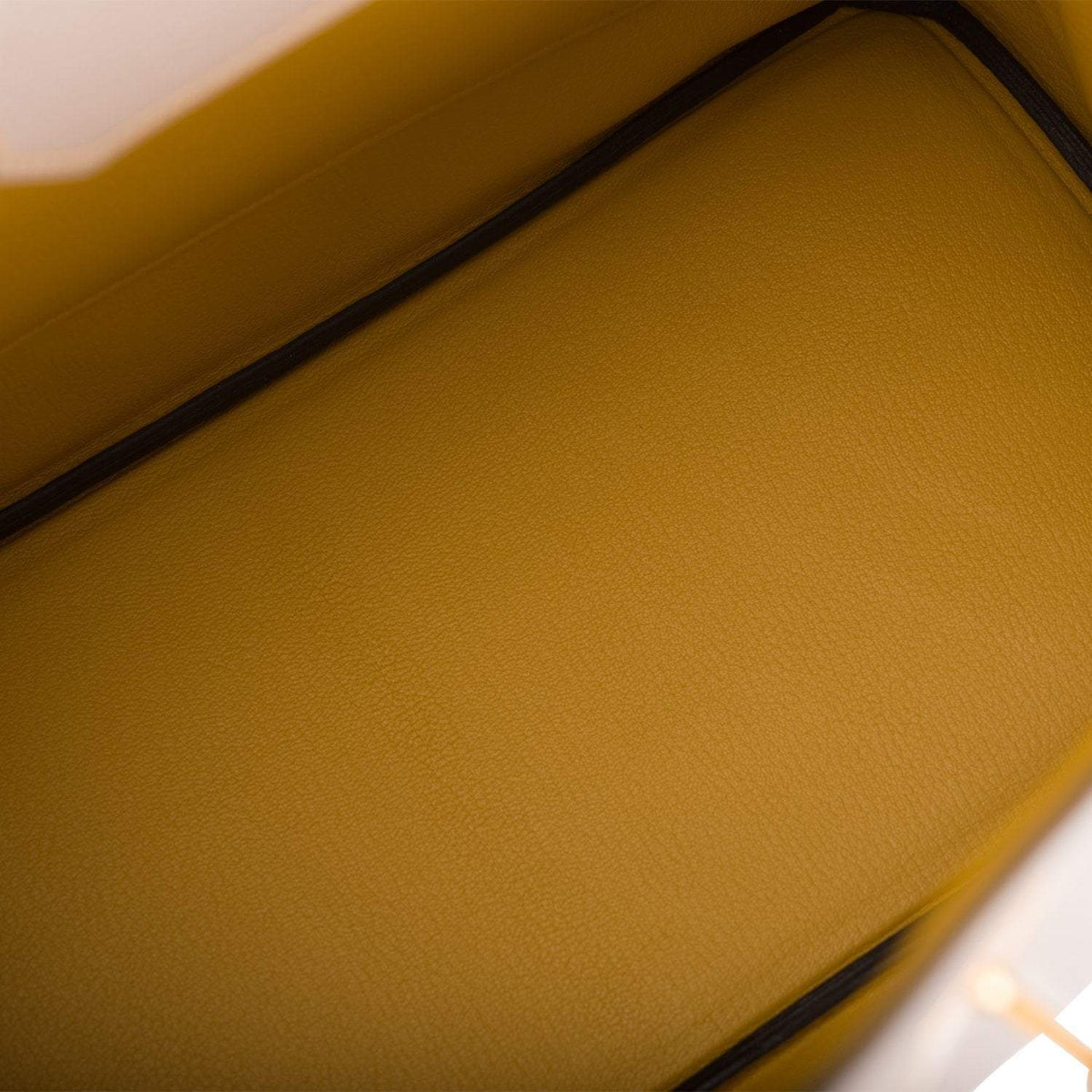 Hermes Birkin 35 Etoupe and Jaune Ambre Togo Brushed Gold Hardware - image 8