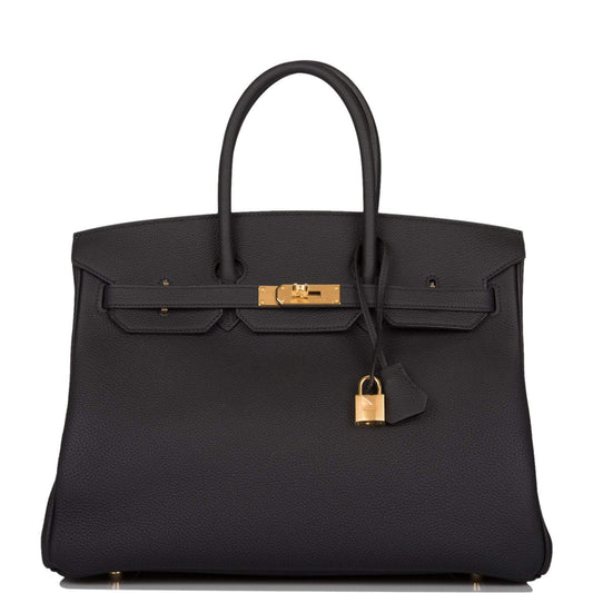 Hermes Birkin 35 Black Togo Gold Hardware - image 1