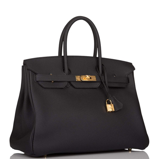 Hermes Birkin 35 Black Togo Gold Hardware - image 2