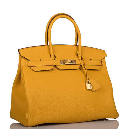 Hermès Birkin 35 Jaune Ambre Togo Gold Hardware - photo 2