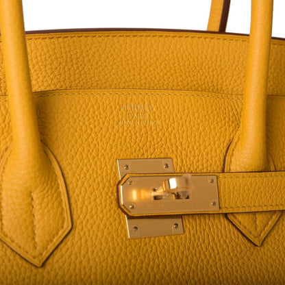 Hermès Birkin 35 Jaune Ambre Togo Gold Hardware - photo 7