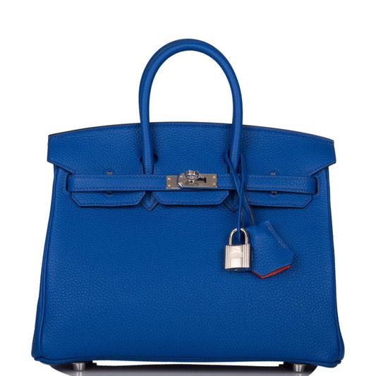 Hermès Birkin 25 Bleu Royal Verso Togo Palladium Hardware - photo 1