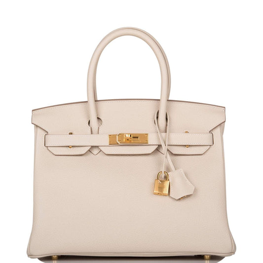 Hermès Birkin 30 Craie Togo Gold Hardware - photo 1