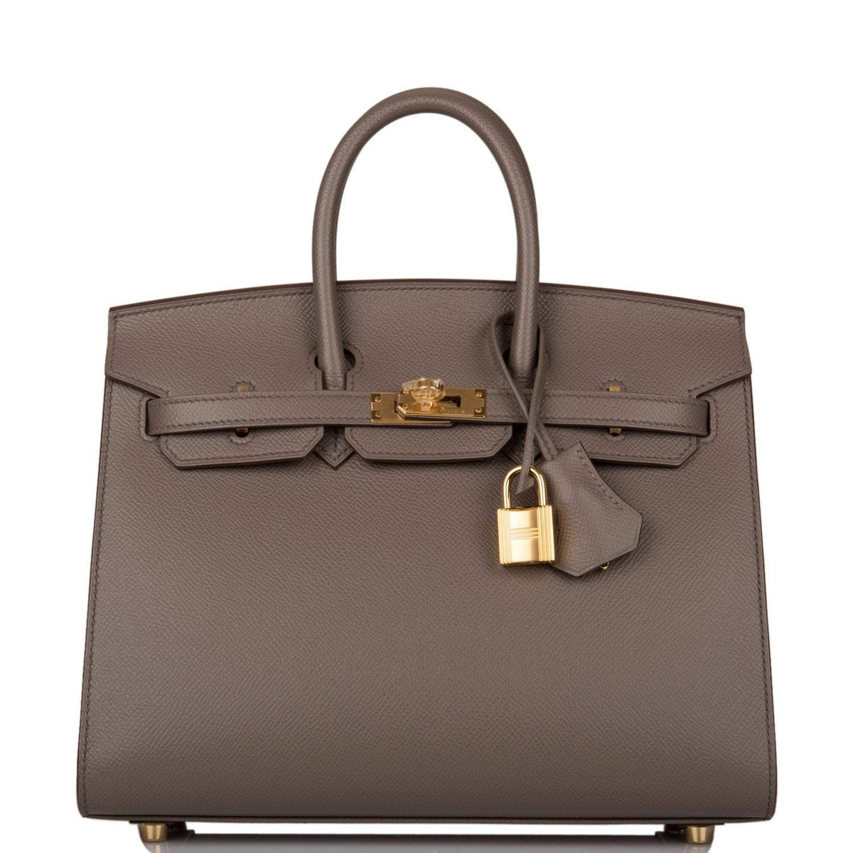 Hermès Birkin Sellier 25 Etain Epsom Gold Hardware - photo 1